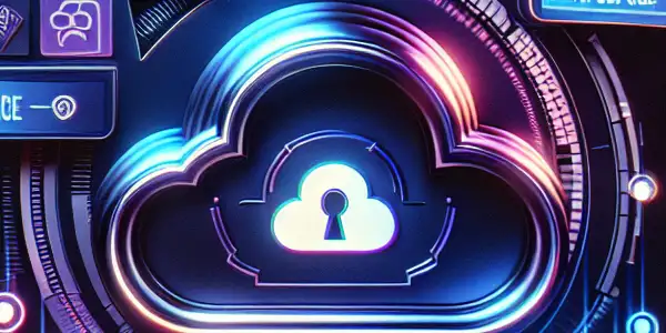 Futuristic cloud storage interface for adult content, emphasizing privacy, security, and user-friendly organization.